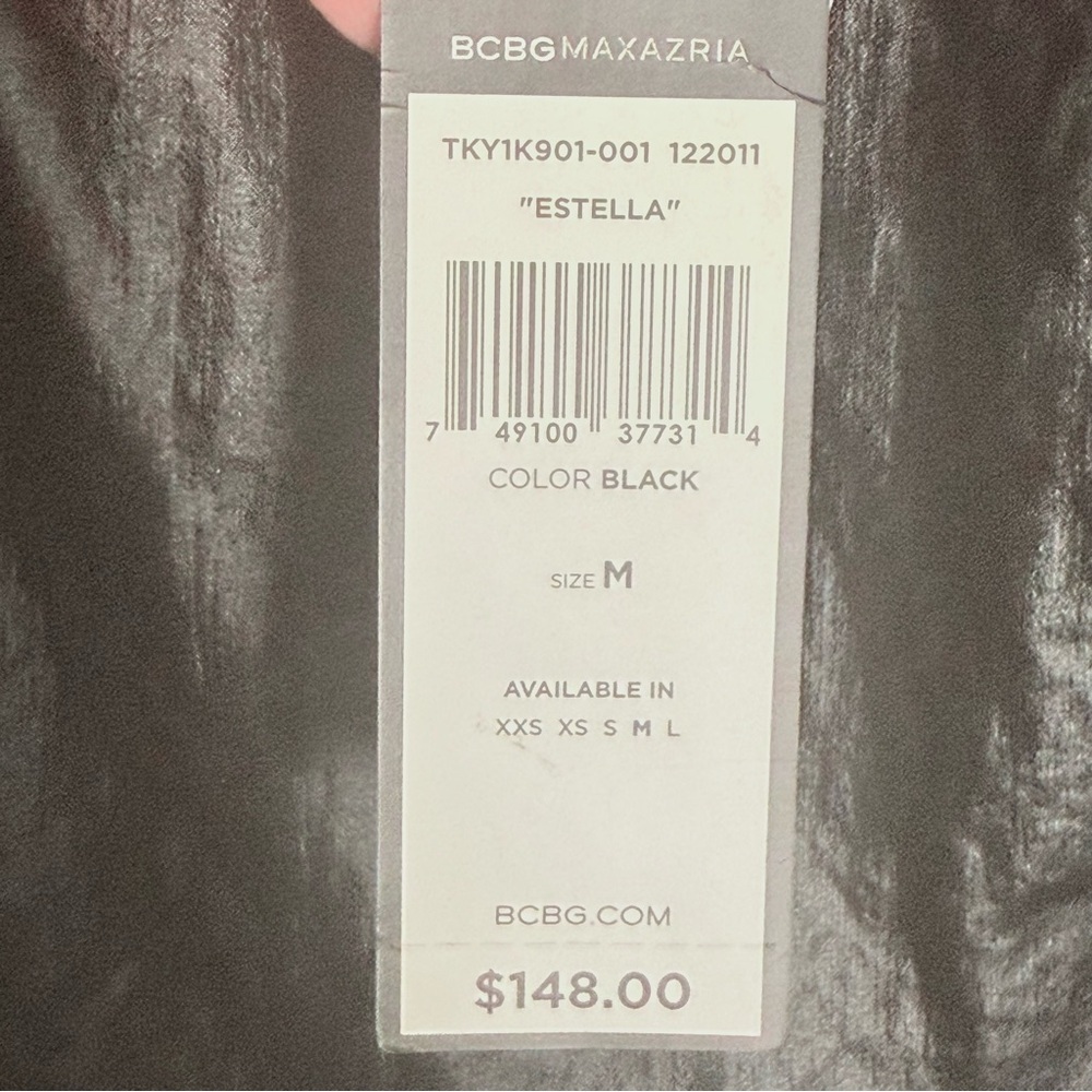 NWT  BCBG MaxAzria Estella Off The Shoulder‎ Dolman Sleeve Top Black Size M - Picture 2 of 4